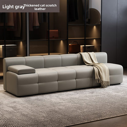 Modular Cat Scratch Resistant Leather Sofa
