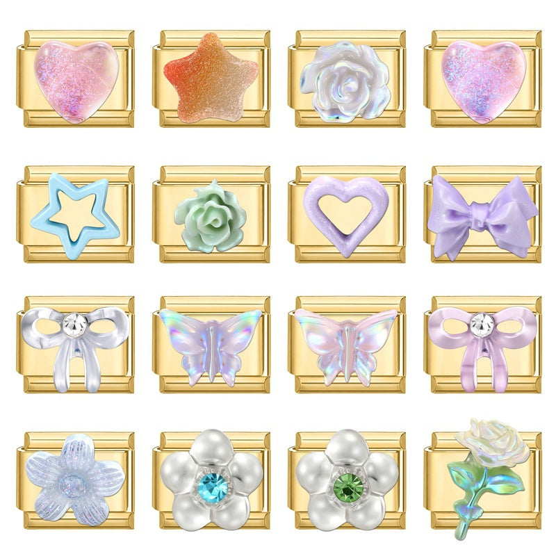 Modular Gold Base Charms for DIY Jewelry
