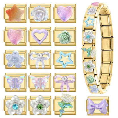 Modular Gold Base Charms for DIY Jewelry