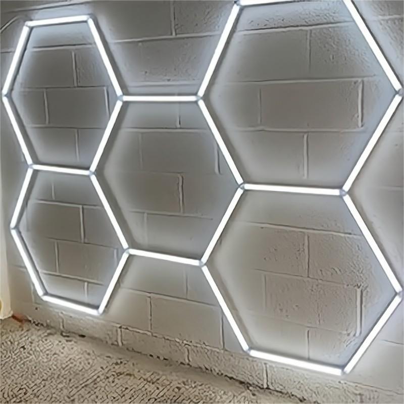Modular Honeycomb LED Light Strip for Home and Garage