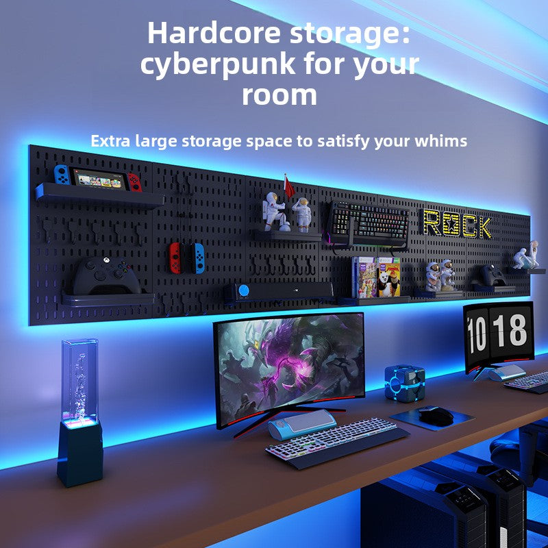 Modular Perforated Wall Panel Storage System