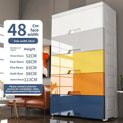 Modular Plastic Drawer Storage Cabinet