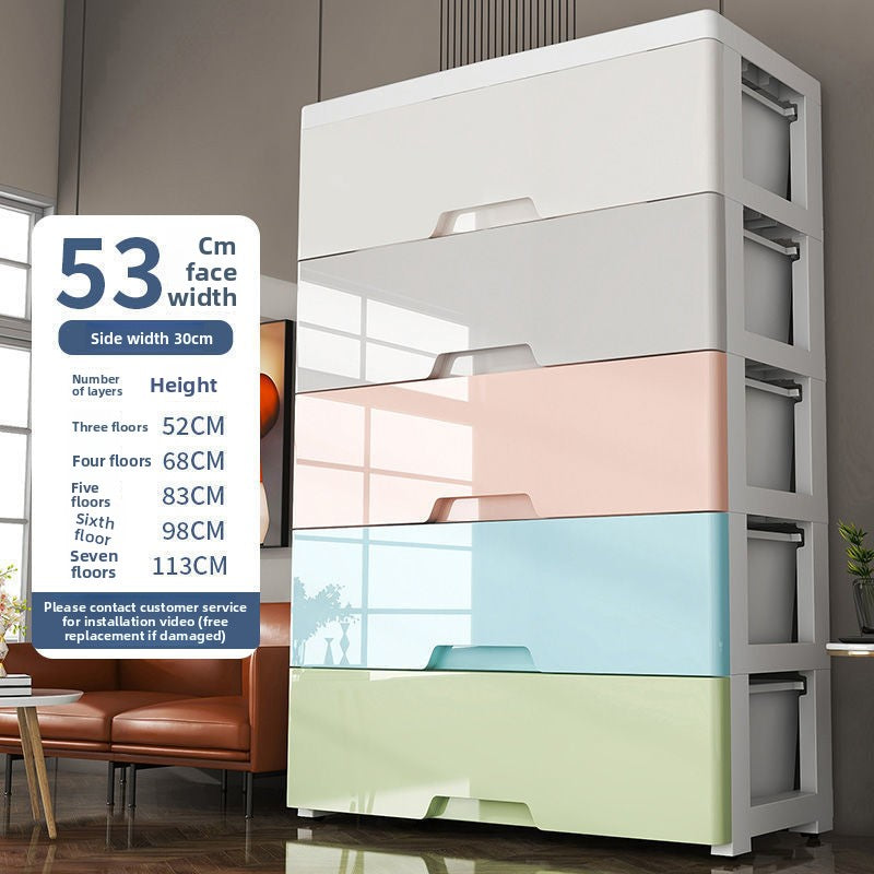 Modular Plastic Drawer Storage Cabinet