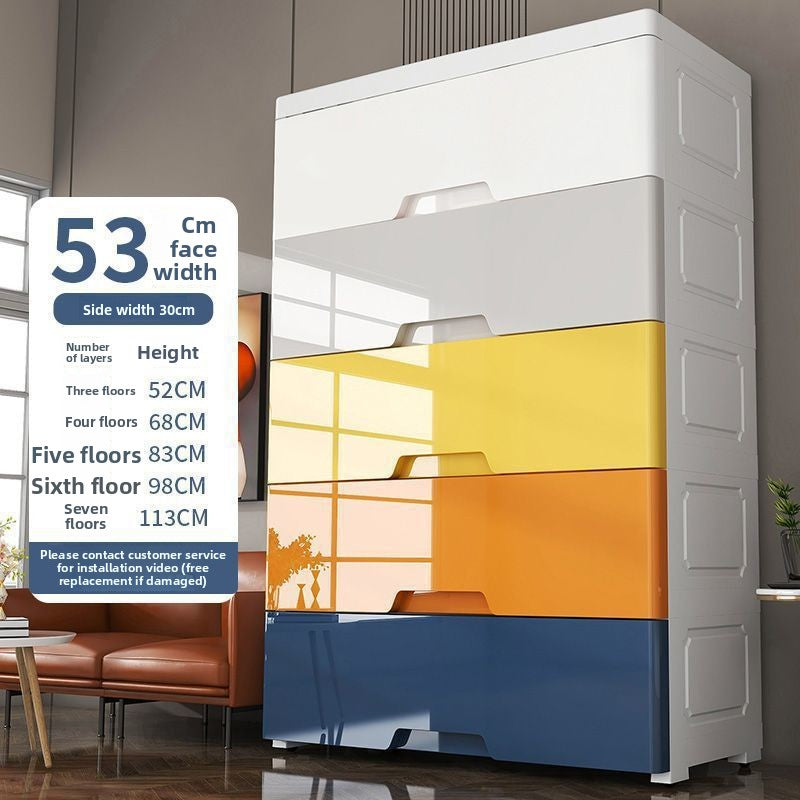 Modular Plastic Drawer Storage Cabinet