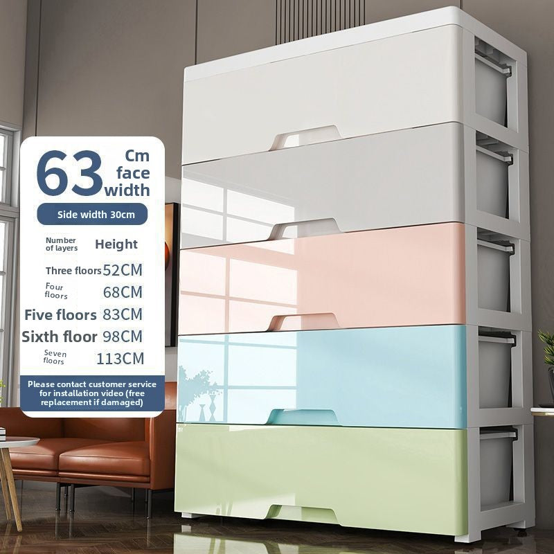 Modular Plastic Drawer Storage Cabinet