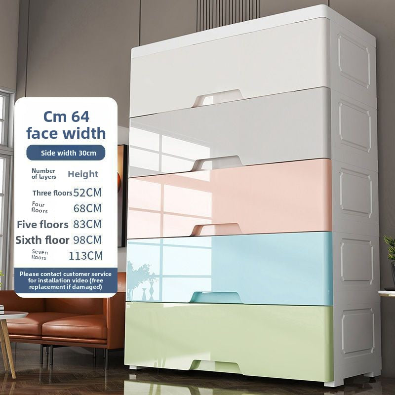 Modular Plastic Drawer Storage Cabinet
