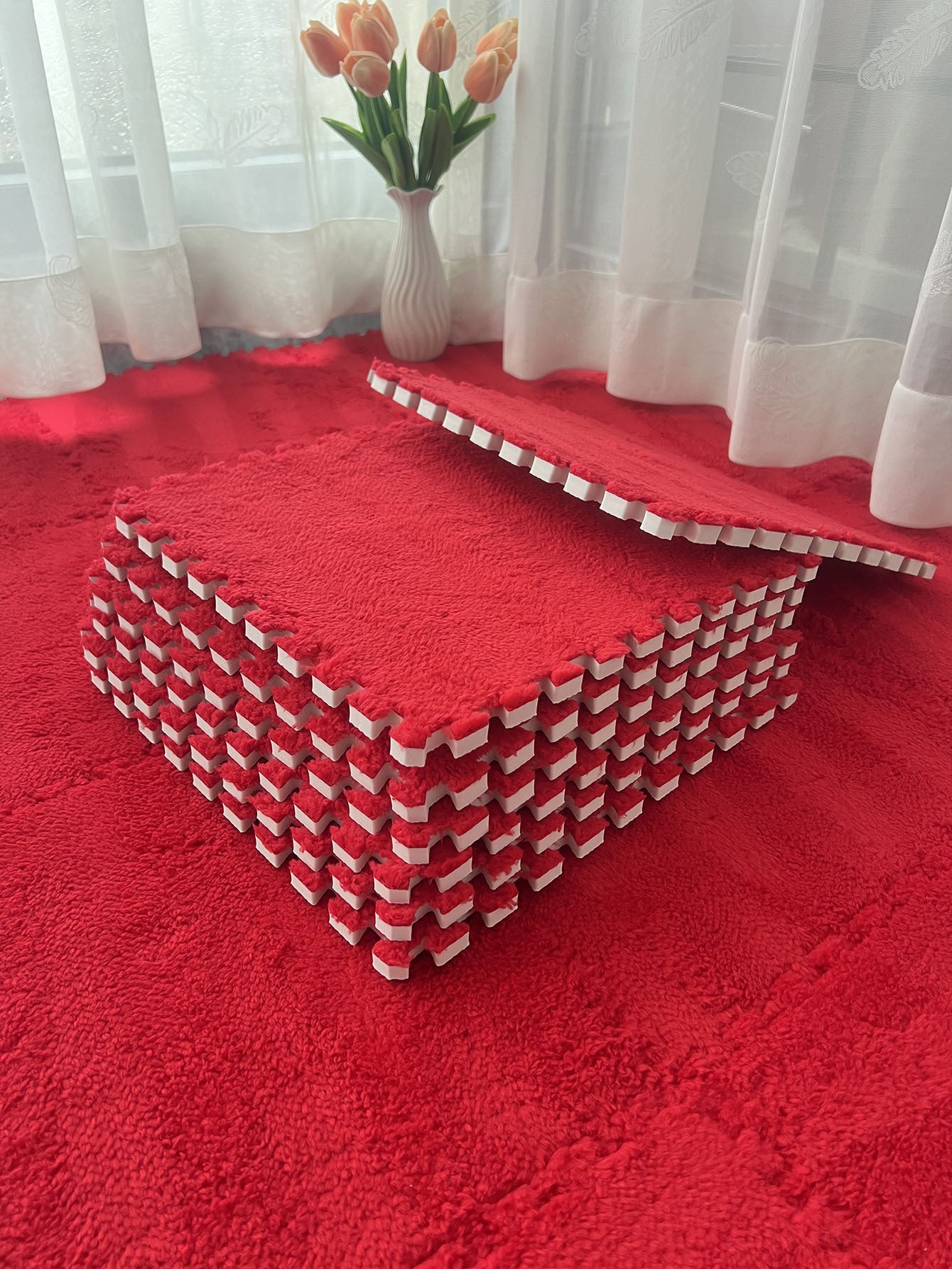 Modular Plush Carpet Squares