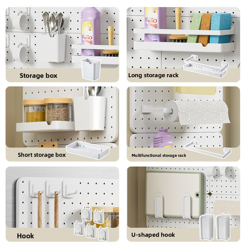 Modular Punch-Free Wall Storage Board Set
