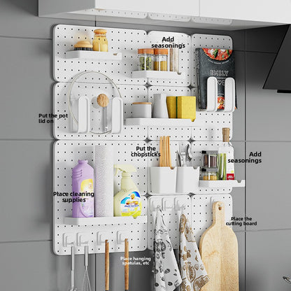 Modular Punch-Free Wall Storage Board Set