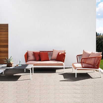 Modular Rattan Sofa Set with Aluminum Frame