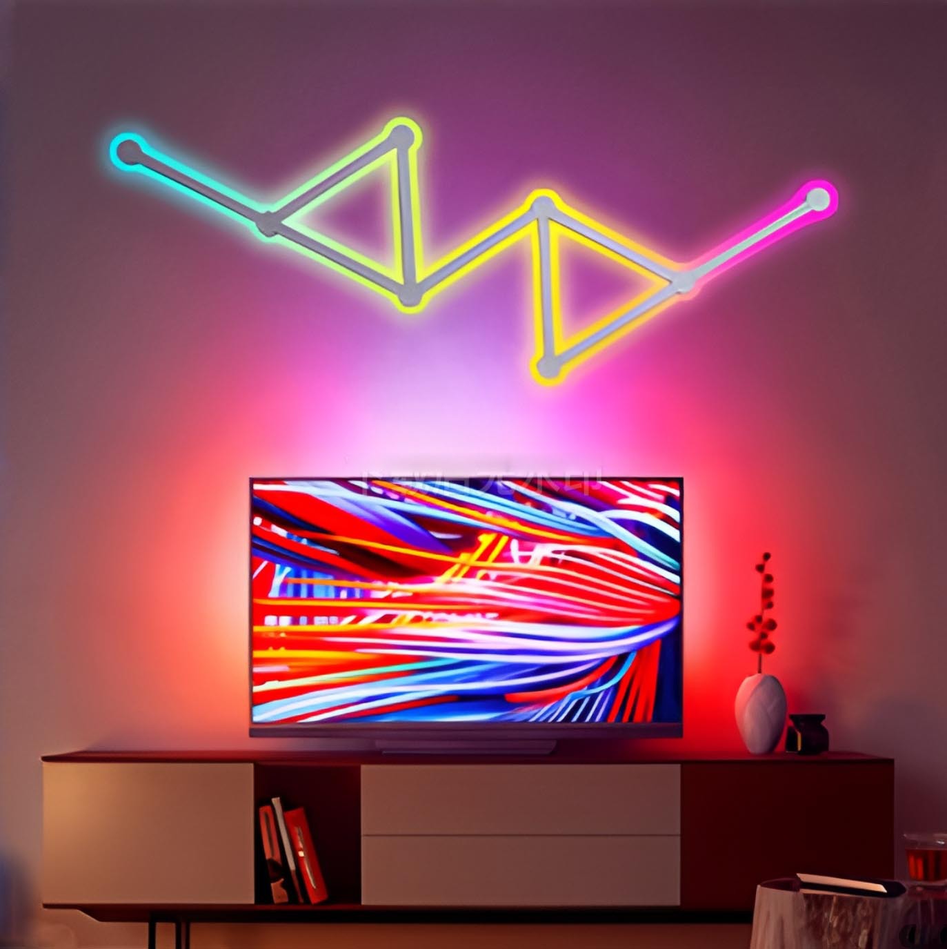 Modular RGB LED Wall Light with Bluetooth/WiFi Control
