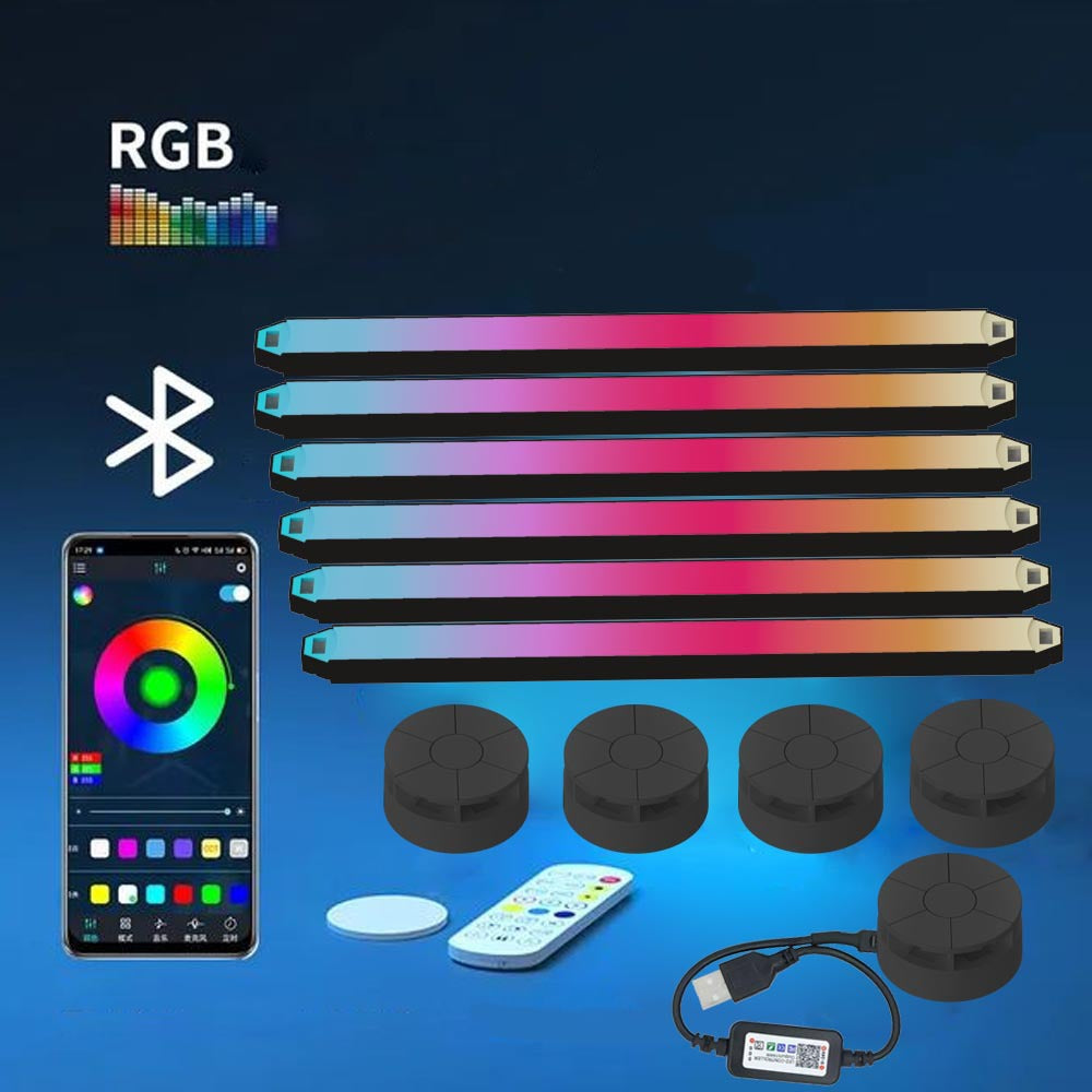 Modular RGB LED Wall Light with Bluetooth/WiFi Control