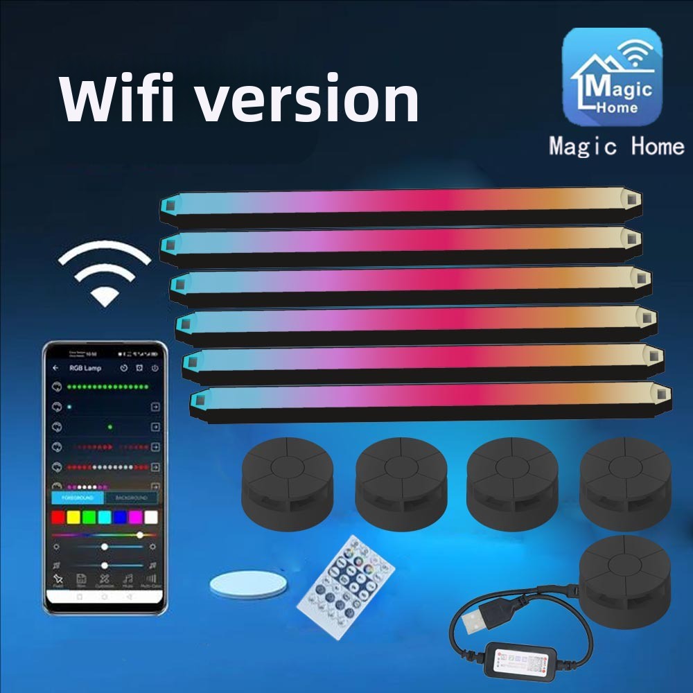 Modular RGB LED Wall Light with Bluetooth/WiFi Control