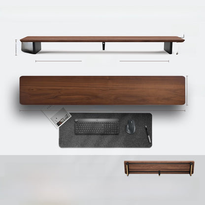 Modular Solid Wood Monitor Riser Stand with Accessory Compatibility