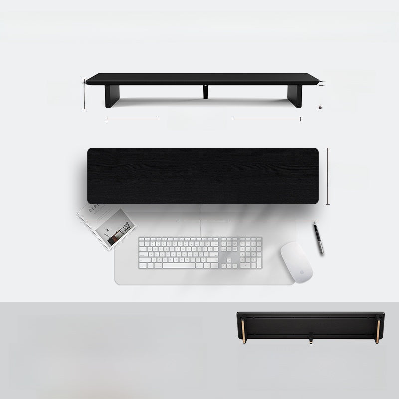 Modular Solid Wood Monitor Riser Stand with Accessory Compatibility