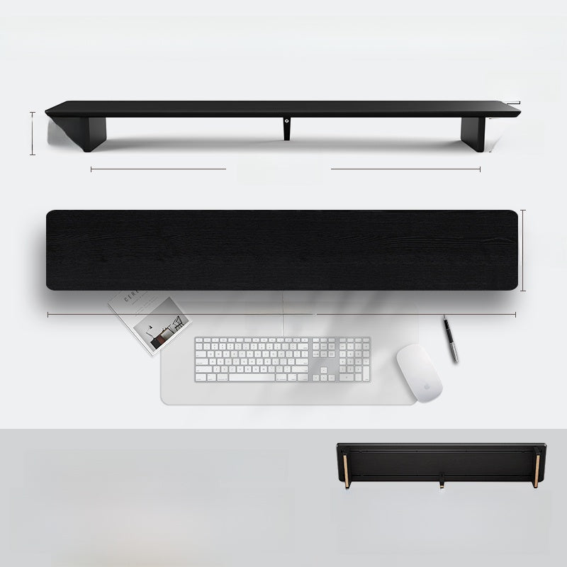 Modular Solid Wood Monitor Riser Stand with Accessory Compatibility