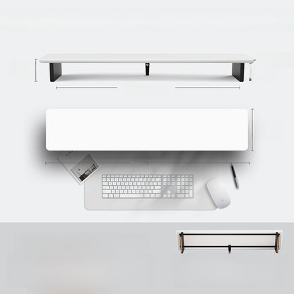 Modular Solid Wood Monitor Riser Stand with Accessory Compatibility