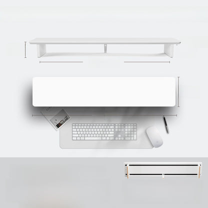 Modular Solid Wood Monitor Riser Stand with Accessory Compatibility