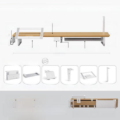 Modular Solid Wood Monitor Riser Stand with Accessory Compatibility