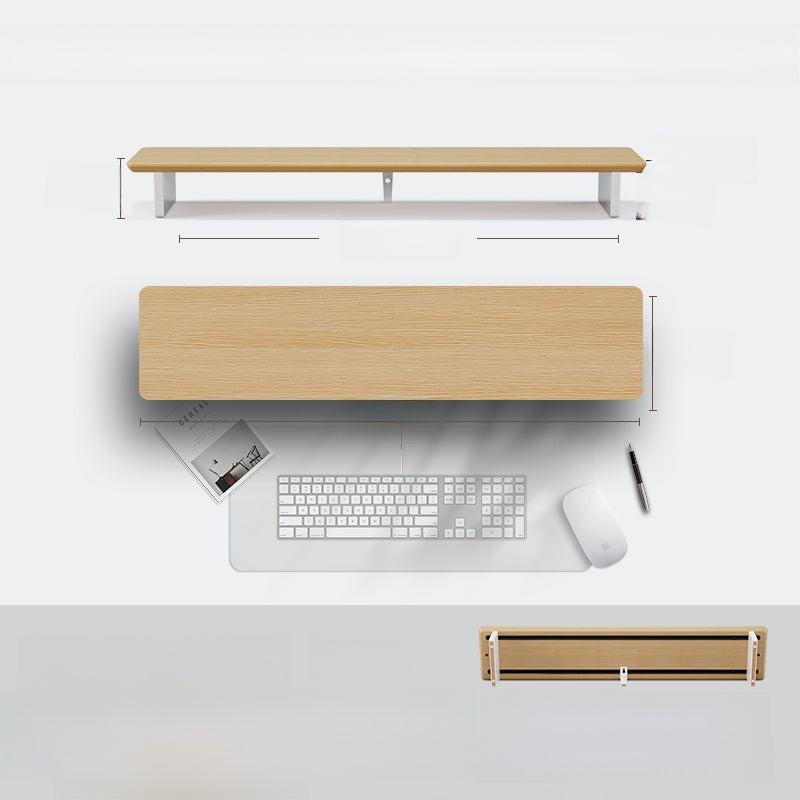 Modular Solid Wood Monitor Riser Stand with Accessory Compatibility