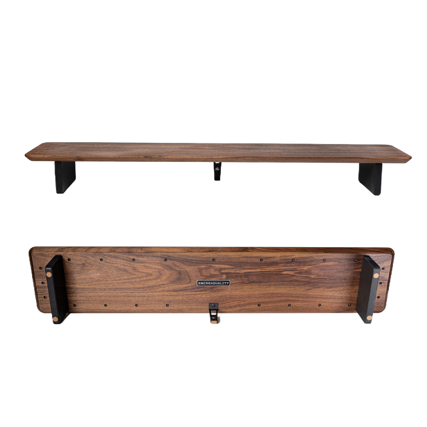 Modular Solid Wood Monitor Stand with Storage