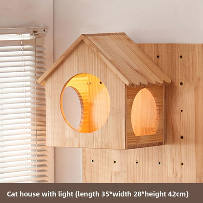 Modular Wall-Mounted Cat Climbing Tree with Perch