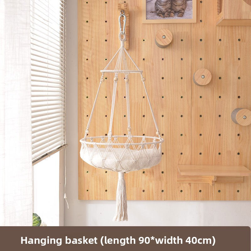 Modular Wall-Mounted Cat Climbing Tree with Perch