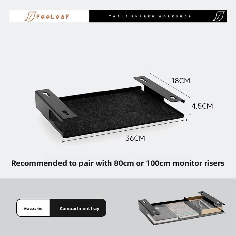 Modular Wood Monitor Stand Desktop Organizer with Accessories