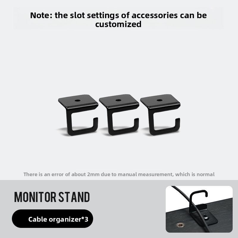 Modular Wood Monitor Stand Desktop Organizer with Accessories