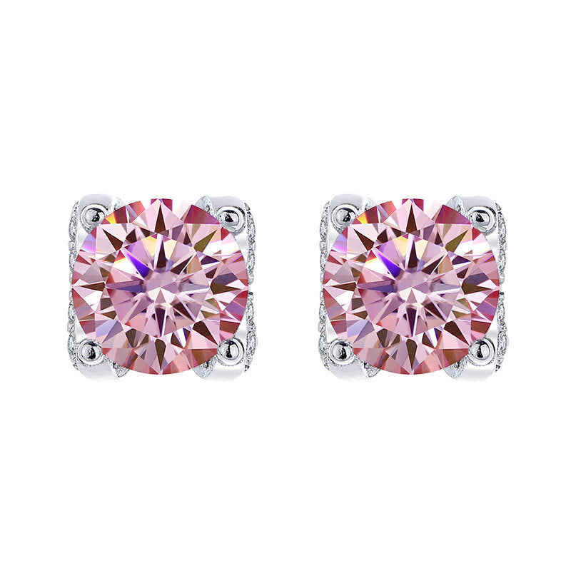 Moissanite Cow Head Stud Earrings