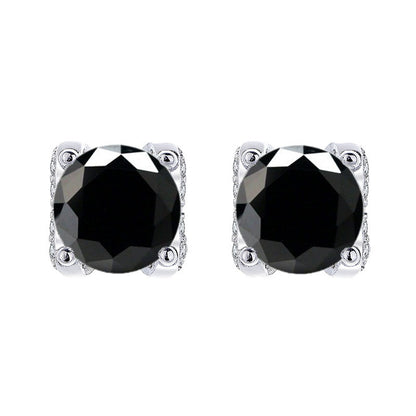 Moissanite Cow Head Stud Earrings