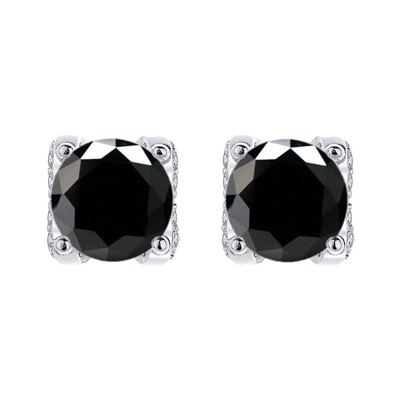 Moissanite Cow Head Stud Earrings