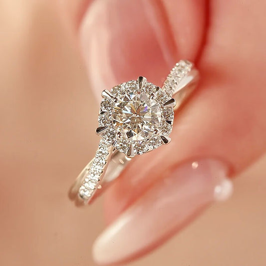 Moissanite engagement ring