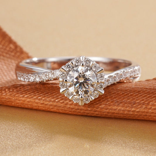 Moissanite engagement ring