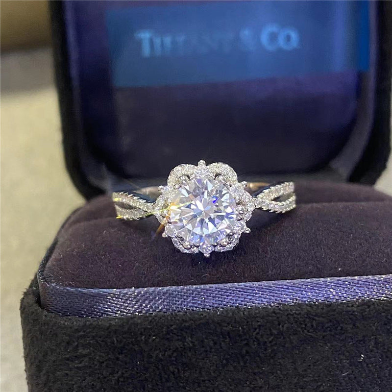 Moissanite engagement ring