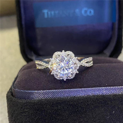Moissanite engagement ring