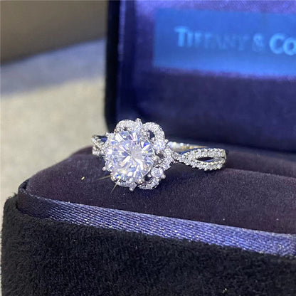 Moissanite engagement ring