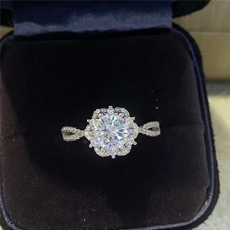 Moissanite engagement ring