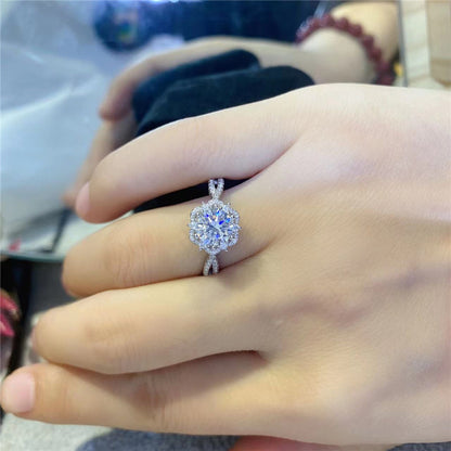 Moissanite engagement ring