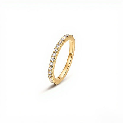 Moissanite Geometric Silver Ring