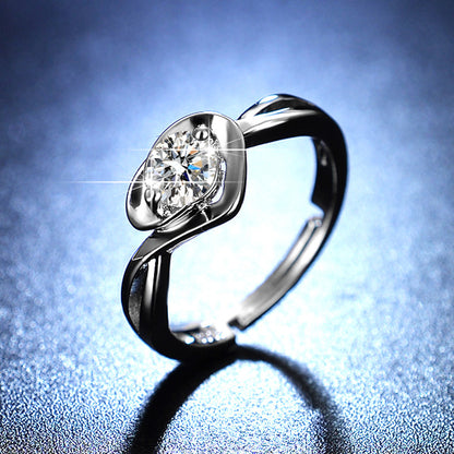 moissanite ring women's marriage ring 1 karat
