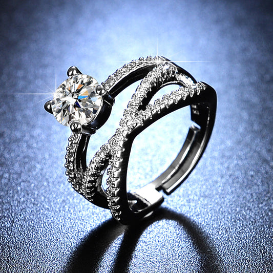 moissanite ring women's marriage ring 1 karat