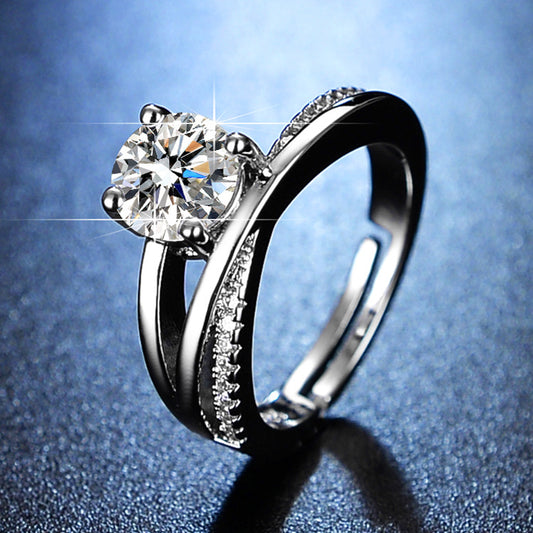 moissanite ring women's marriage ring 1 karat
