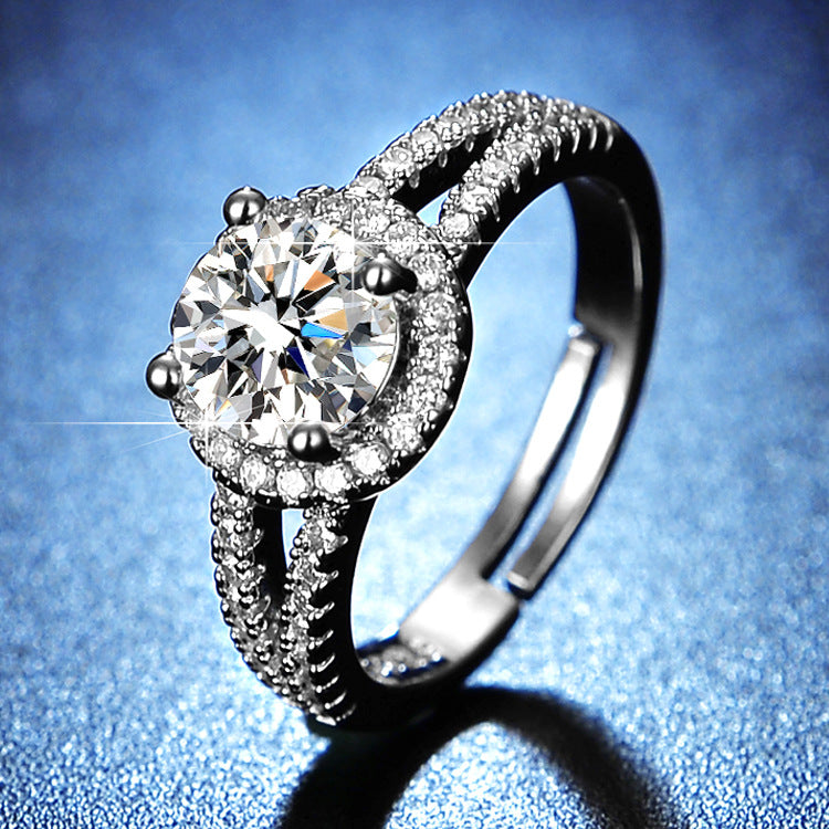 moissanite ring women's marriage ring 1 karat
