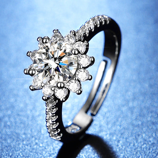 moissanite ring women's marriage ring 1 karat
