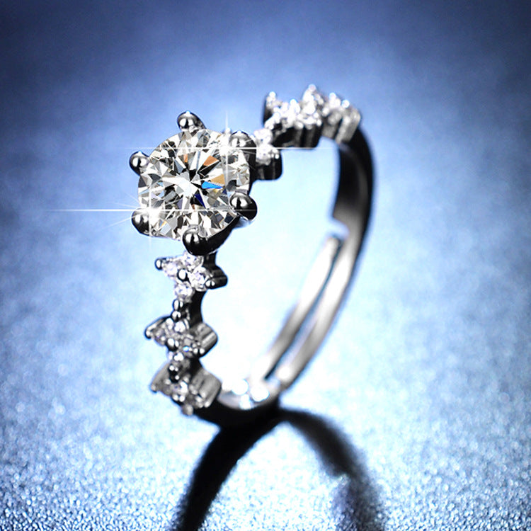 moissanite ring women's marriage ring 1 karat