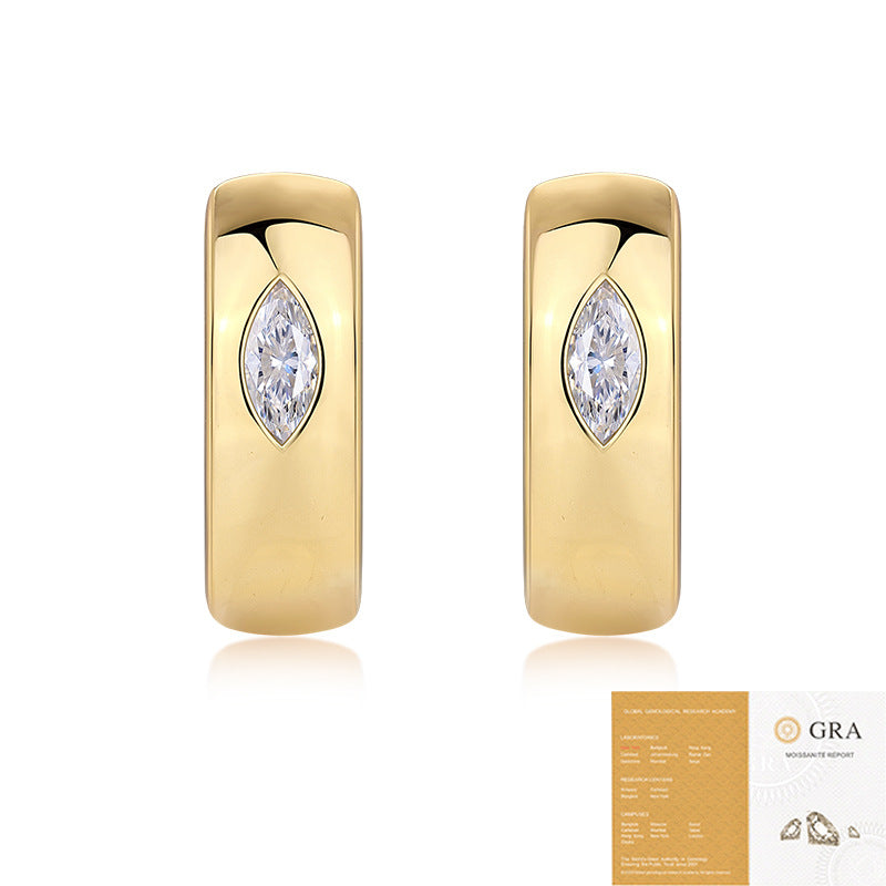Moissanite Silver Earrings