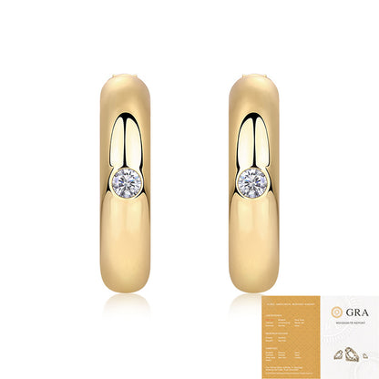 Moissanite Silver Earrings