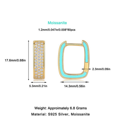 Moissanite Silver Earrings