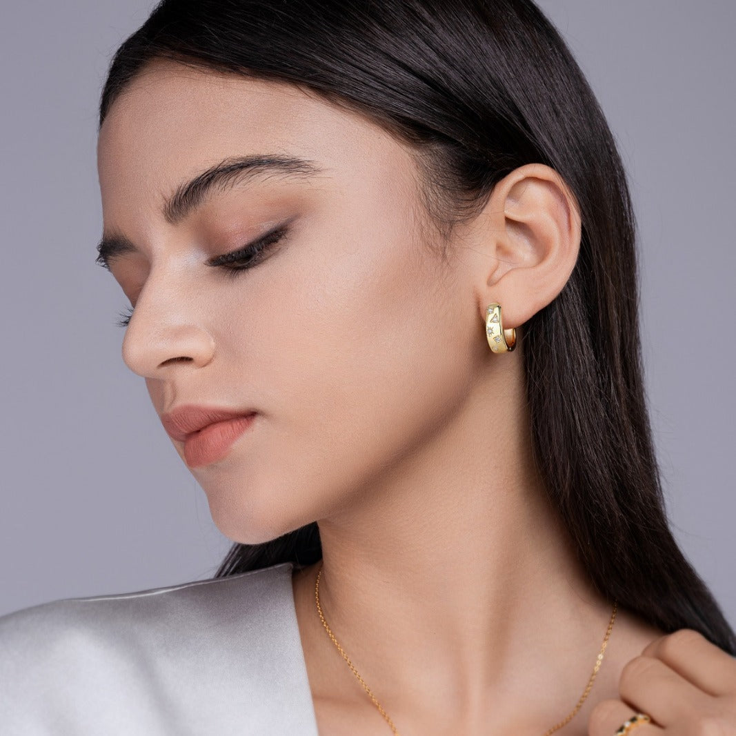 Moissanite Silver Earrings